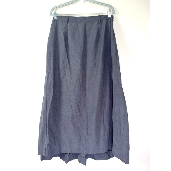 Together Dresses & Skirts - Vintage 90s Gray Back Pleated Midi Skirt 14 Dark Academia Whimsigoth Military